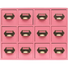 Vintage Card Catalog Drawers for Desktop,12-Drawer Wood Desktop Cabinet in Kuwait
