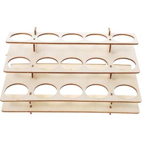 Wood Pigment Bottle Holder Rack, Multi Slot Artist Tool Storage Stand in Kuwait