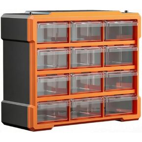 Modular Parts Organizer Cabinet Space Efficient Drawer Cabinet with Transparent Pull-Out Drawers Stackable for Workshop, Craft Room, Workbench, Style C in Kuwait