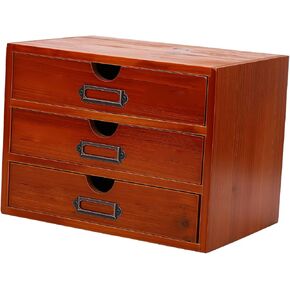 Estink Wooden Desk Organizer, 3 Drawer Apothecary Cabinet in Kuwait