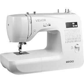 VEVOR Computerized Sewing Machine, 60 Stitch Applications, with LED Screen, Foot Pedal and LED Light, Heavy-Duty Metal Frame, Digital Sewing Machine with Powerful Motor for Crafts and Mending in Kuwait