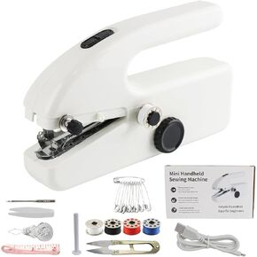 Hand Held Sewing Machines For Adults, Hand Held Sewing Machines For Beginners with Test Fabric(Not second-hand), Easy To Use Rechargeable Heavy Duty Hand Held Cordless Sewing Machine in Kuwait