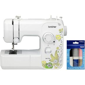 Brother SM1704 17-Stitch Free Arm Sewing Machine, Hard Plastic Storage and Carry Case and 5-Piece Sewing Machine Needles in Kuwait