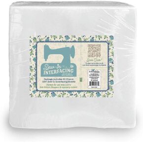 Lori Holt 12½" Precut Sew-in Interfacing Squares – Non-Fusible Light/Medium Weight – 50 Count – Ideal for Sew Simple Shapes™ & Quilting Projects in Saudi Arabia