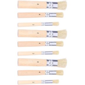 3 Set Natural Bristle Stencil Brush Wooden Handles in Kuwait