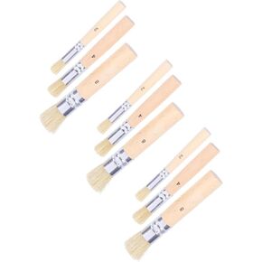 BELLIFFY 3 Set Wooden Stencil Paint Brush for Beginners and Art Students in Kuwait