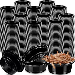 Maxcheck 1000 Pcs 0.5 oz Gecko Feeding Cups Small Gecko Food and Water Cups Reptile Feeding Bowls Plastic Bearded Dragon Food Bowl for Lizard Small Pet Ledge Accessories (Transparent) in Kuwait