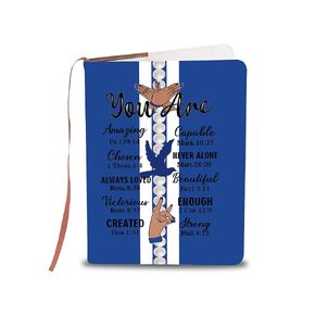 LQRI Blue And White Sorority Leather Notebook You Are Amazing Bible Verse Notebook 1920 Sorority Gift for Finer Women (Blue And White) in Kuwait