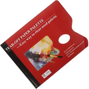 Red Paper Paint Palette Book for Acrylic, 36 Sheets, Leak Resistant in Kuwait
