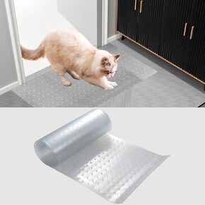 3.6FTCarpet Protector for Pets-Cat Carpet Protector for Doorway, DIY Anti-Slip Anti Scratch Under Door Cat Scratch Protector Mat,Easy to Cut Clear PVC Carpet Scratch Stopper,Cat Scratch Guard Carpet in Kuwait