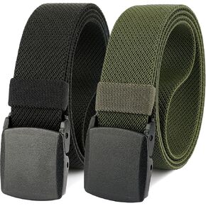 2-Pack Elastic Stretch Belt, Men’s All Size No Metal Nylon Tactical Hiking Belt in Saudi Arabia