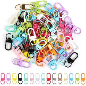 Phinus Keychain Clips 70P, Swivel Snap Lobster Claw Keychain Clasps, 15 Color Key Chain Hooks for DIY, Bag Charm, Purse Accessories, Craft Making Supplies in Kuwait