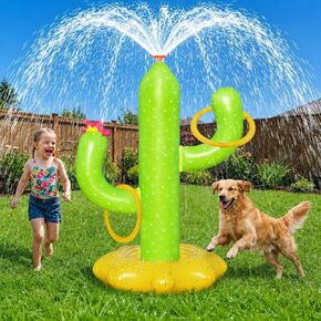 Sprinkler for Kids Outdoor Water Toy: Inflatable Cactus Toddler Sprinkler in Kuwait
