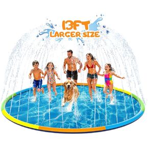 Instraella Splash Pad, 13FT Extra Large Sprinkler Play Mat for Dogs & Kids, 0.55mm Thickened Outdoor Water Toys, Foldable Summer Splash Mat for Pets and Kids Age 3+ in Kuwait
