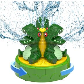 Dinosaur Water Sprinkler for Kids 4+, 360° Rotating Outdoor Water Play Toys in Kuwait