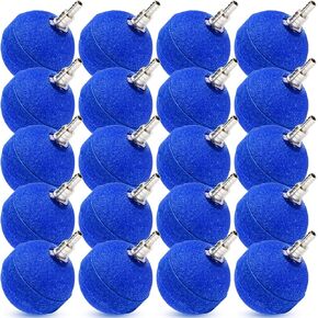 Reginary 10 Pcs Air Stones 2 Inch for Aquariums, Ponds, Hydroponics, Ball Oxygen Bubbler Diffuser Stone Bubble Aerator for Air Pump, Fish Tank, Bucket, and DWC Reservoirs (Grey) in Kuwait