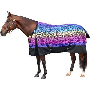 Neon Leopard 1200 Denier Heavyweight Waterproof Adjustable Neck Turnout Blanket in Kuwait