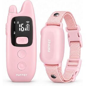 PATPET Dog Shock Collar with Remote - Waterproof Dog Training Collar for Small Medium Large Dogs with Beep, Vibration and 16 Static Levels Shock in Kuwait