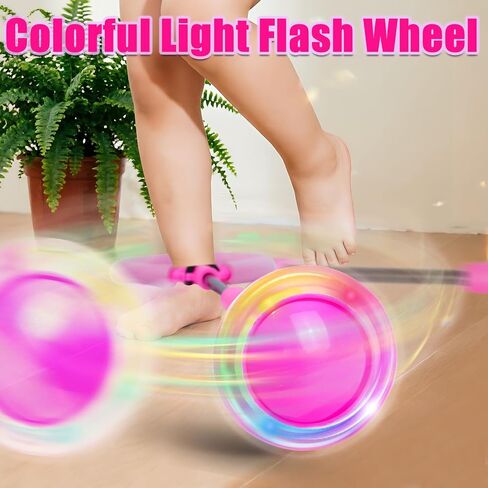 Skip Ball, Portable Foldable Colorful Flash Wheel Swing Ball in Kuwait