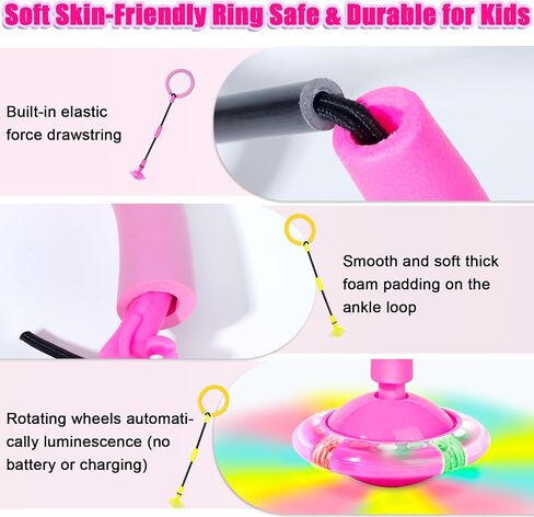 Skip Ball, Portable Foldable Colorful Flash Wheel Swing Ball in Kuwait