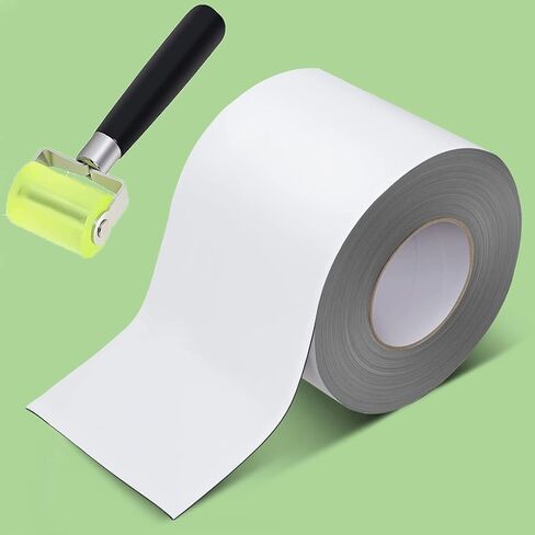 Hedday RV Sealing Tape with Rollers, 6" X 50' Butyl Tape for RV Repair - Window, Boat Seal, Truck Stop Camper Roof Leaks - White Weatherproof RV Roof Sealing Tape in Kuwait