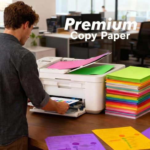 Colored Paper 100 Sheets, Construction A4 Copy Paper for Craft Art Drawing in Saudi Arabia