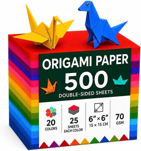 Origami Paper 8 x 8 Inch / 20x20 cm 150 Sheets Double Sided Paper in Saudi Arabia