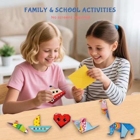 Origami Kit for Kids Ages 5-16, 212 Sheets with 72 Patterns & Instruction Book | Origami Paper Kit for Beginners & Advanced | Arts & Crafts Toys for Girls & Boys Ages 8-12 | Birthday & Christmas Gifts in Saudi Arabia