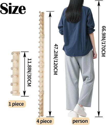 FlidRunest 47.2" Chunky Knitting Blanket Loom, 4 Pcs Wood Chunky Knitting Loom for Blanket Making, Adjustable Size & User-Friendly, Reusable DIY Hand Knitting Kit for Beginners, Home Decoration in Saudi Arabia