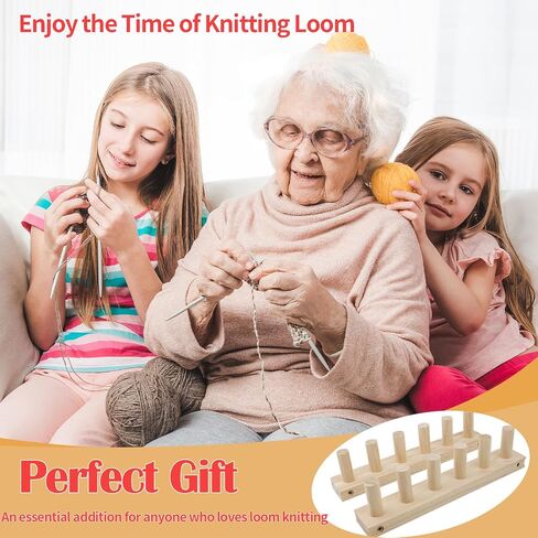 FlidRunest 47.2" Chunky Knitting Blanket Loom, 4 Pcs Wood Chunky Knitting Loom for Blanket Making, Adjustable Size & User-Friendly, Reusable DIY Hand Knitting Kit for Beginners, Home Decoration in Saudi Arabia