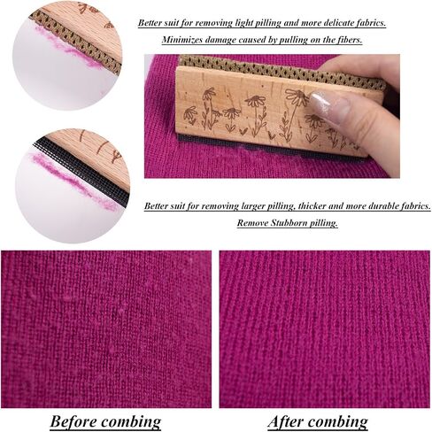 Double Sided Cashmere Comb with Snag Repair Tools, Lint Comb, Shaver Lint Scraper, Snag Repair Needles, Sweater Wool Comb Sewing Kit Repair Tool Kits in Saudi Arabia