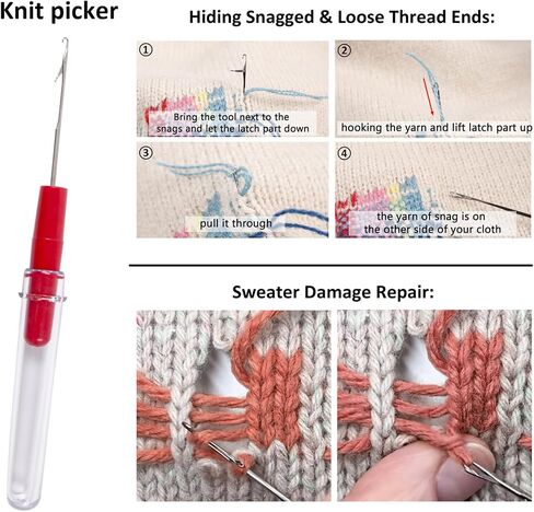 Double Sided Cashmere Comb with Snag Repair Tools, Lint Comb, Shaver Lint Scraper, Snag Repair Needles, Sweater Wool Comb Sewing Kit Repair Tool Kits in Saudi Arabia