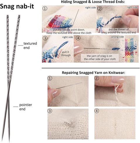 Double Sided Cashmere Comb with Snag Repair Tools, Lint Comb, Shaver Lint Scraper, Snag Repair Needles, Sweater Wool Comb Sewing Kit Repair Tool Kits in Saudi Arabia
