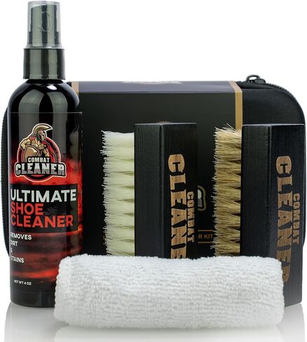Shoe Cleaner Kit | Shoe Cleaner + Premium Hard Brush + Premium Soft Brush + Hard Travel Case | Used for Sneakers, Tennis Shoes, Leather, Suede in Kuwait