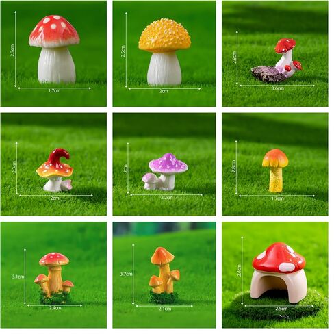 44PCS Miniature Garden Accessories Set-Tiny Fairy Garden Decor with Small Animals,Mushrooms,Tree Stumps for Terrariums, Bonsai, Cake Topping, DIY Home & Plant Decor, Creative Gift Idea in Saudi Arabia