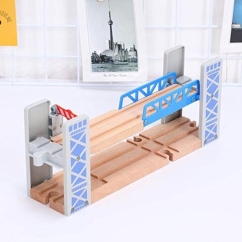 Wooden Toy Train Bridge with Ascending Descending Track in Saudi Arabia