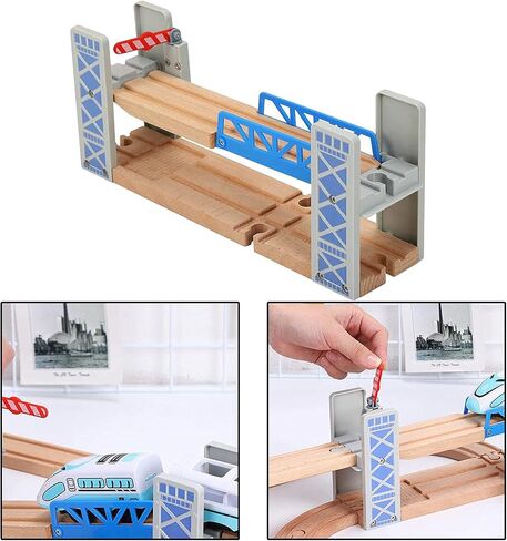 Wooden Toy Train Bridge with Ascending Descending Track in Saudi Arabia