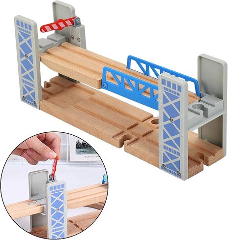 Wooden Toy Train Bridge with Ascending Descending Track in Saudi Arabia