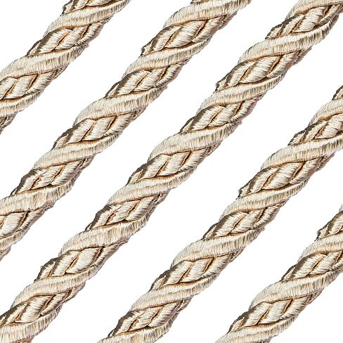 10 Yard 10mm 3/8" Nylon Twisted Cord for DIY Crafts(Gold) in Kuwait