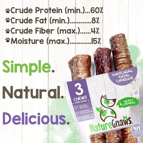Nature Gnaws Beef Crunch Wrap Dog Chews, Trachea and Gullet 3 Count in Kuwait
