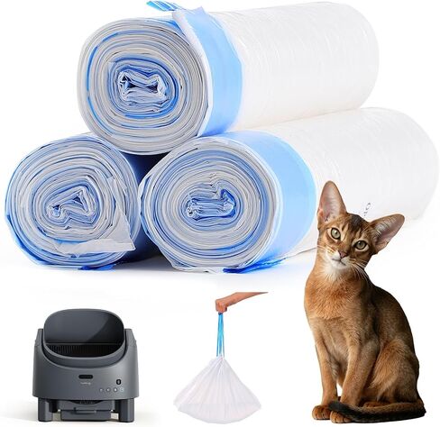 Automatic Self-Cleaning Cat Litter Box Replaced Trash Bags-3 Rolls, 60 Packs FEELNEEDY Cat Litter Box Waste Bag for 4075B in Saudi Arabia