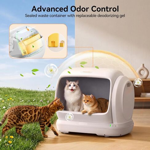 Meowant Automatic Cat Litter Box 106L Extra-Large Space, Safety Anti-Pinch in Kuwait