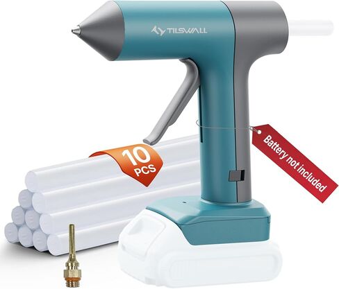 Tilswall 100W Cordless Hot Glue Gun for DeW 18V/20V Battery in Saudi Arabia