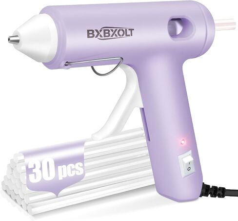 30W Dripless Hot Glue Gun Kit, Fast Heat Nozzle with 30 Glue Stick, Purple in Kuwait