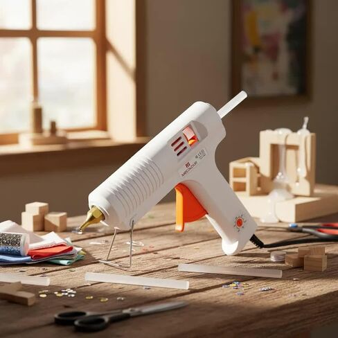 MECOLOUR Hot Glue Gun Kit,1 Hot Glue Gun and 7 Sticks(11mm,15cm),150W in Kuwait