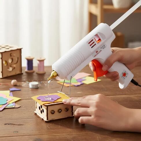 MECOLOUR Hot Glue Gun Kit,1 Hot Glue Gun and 7 Sticks(11mm,15cm),150W in Kuwait