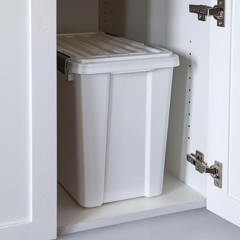IRIS USA Dog Food Storage Container, Up to 30 lbs, White, Made in USA in Kuwait