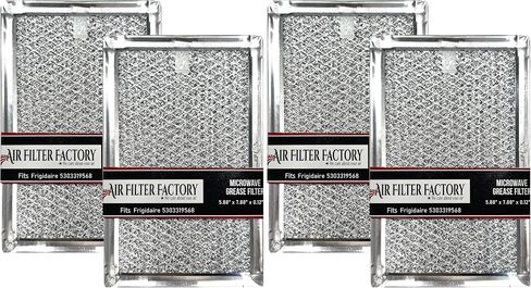 2-Pack Air Filter Factory Replacement For Frigidaire 5303319568 Microwave Oven 12-Layer Aluminum Grease Filter in Kuwait