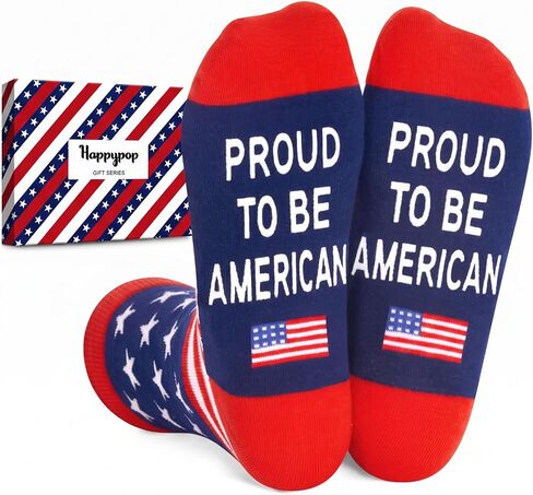 HAPPYPOP Unisex America Flag Socks Patriots Socks USA Socks Patriotic Socks 4th Of July Socks, Native American Gifts Patriots Gifts 4th Of July Gifts in Kuwait