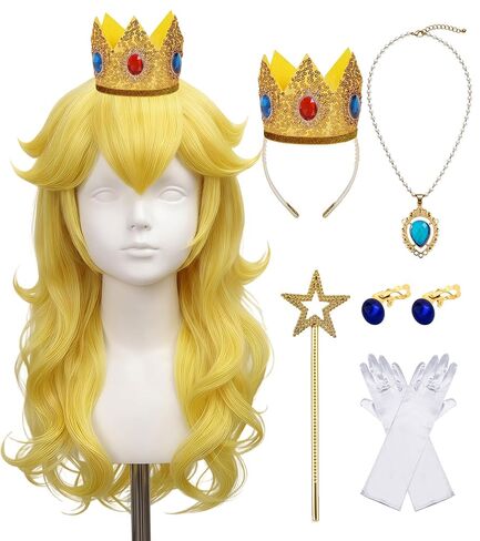 6pcs Girls Blonde Princess Costume Wig Kids Halloween Wig SL057 in Saudi Arabia